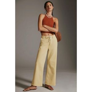 Paige | Carly High-Rise Cropped Wide-Leg Jeans in Vintage Vanilla Sugar Size 31